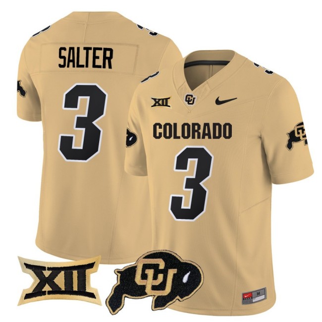 Men's Colorado Buffaloes #3 Kaidon Salter Nike 2025 FUSE Limited Jersey - Gold