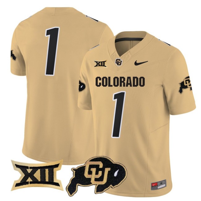 Men's Colorado Buffaloes #1 Nike 2025 FUSE Limited Jersey - Gold