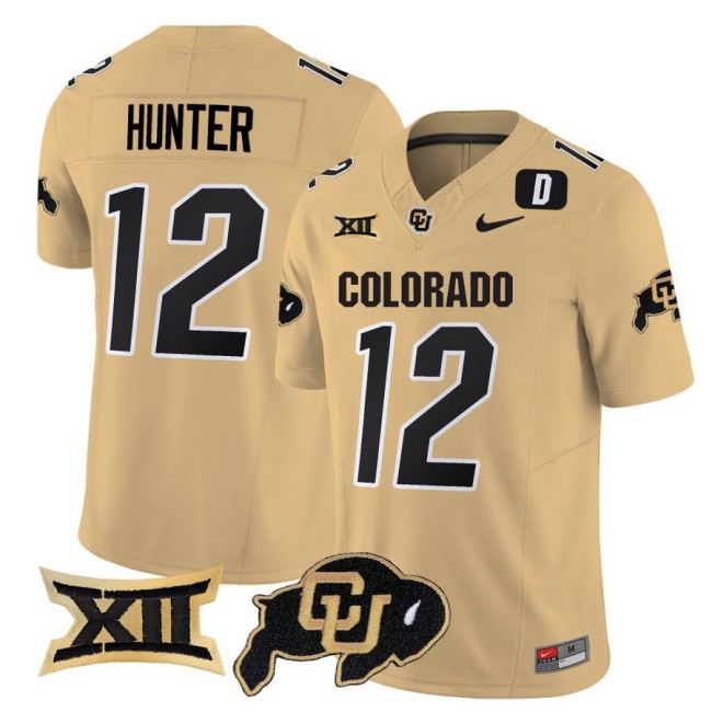 Men's Colorado Buffaloes #12 Travis Hunter Nike 2025 FUSE Limited Jersey - Gold
