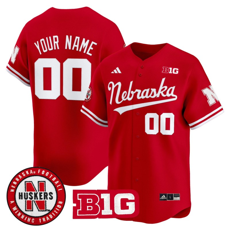 Nebraska Cornhuskers Custom adidas 2025 Vapor Stitched Baseball Jersey - Scarlet