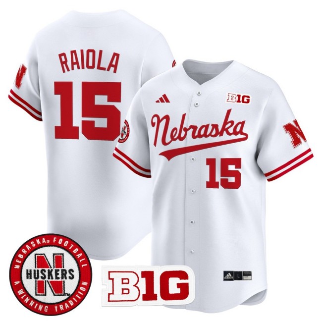 Men's Nebraska Huskers #15 Dylan Raiola 2025 Vapor Baseball Jersey - White