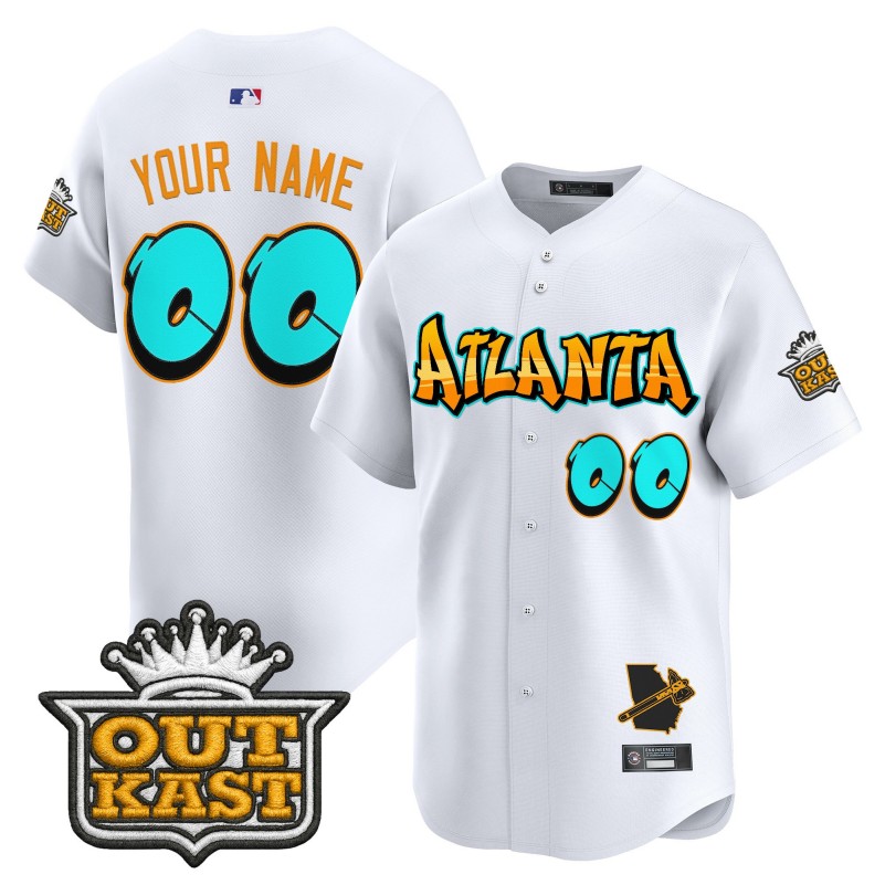 Atlanta Braves Custom 'Graffiti A-Town Edition' White Vapor Premier Limited Stitched Baseball Jersey