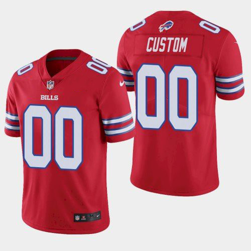 Men's Buffalo Bills Custom Nike Red Vapor Limited Stitched NFL Football Jersey