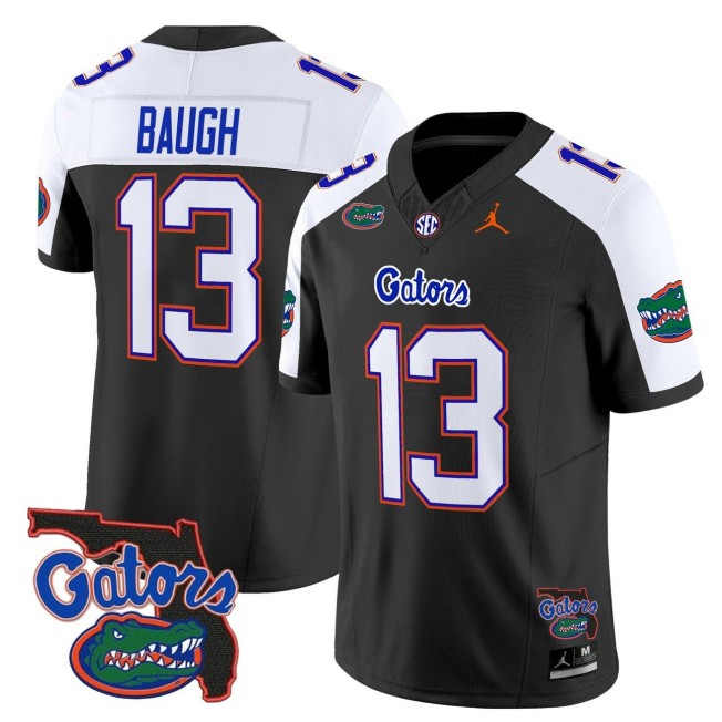 Men's Florida Gators #13 Jadan Baugh 2025 FUSE Vapor Limited Jordan Brand NCAA Football Jersey Black Alternate - Florida Patch