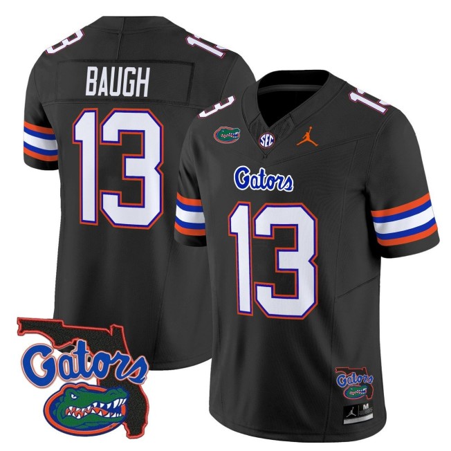 Men's Florida Gators #13 Jadan Baugh Black 2025 FUSE Vapor Limited College Football Jordan Brand Jersey - Florida Patch