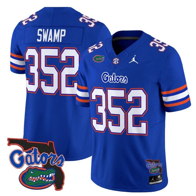 Men's Florida Gators 352 Swamp Royal 2025 FUSE Vapor Limited SEC Football Jersey - Florida Patch Jordan Brand