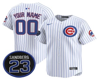 Nike Chicago Cubs 'Ryne Sandberg Tribute' Custom Limited MLB Baseball Jersey White V2 - All Stitched