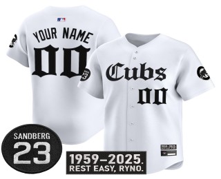 Chicago Cubs 'Ryne Sandberg Tribute' Custom Vapor Premier Limited MLB Baseball Jersey White - All Stitched