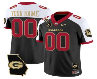 Nike Georgia Bulldogs Custom 2025 FUSE Georgia Map & Vince Dooley Patch Vapor Limited Football Jersey Alternate Gold - All Stitched