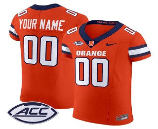 Syracuse Orange Football Custom Orange Nike Elite Jersey - All Stitched