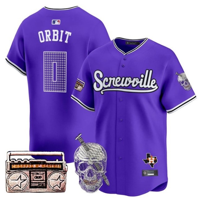 Men's Astros 'DJ Screw' #0 Orbit Purple 2025 Vapor Premier Limited Stitched Baseball Jersey