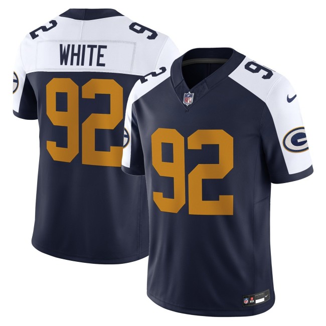 Men's Green Bay Packers #92 Reggie White Navy White The 1923 Classic F.U.S.E. Nike Vapor Limited Stitched NFL Jersey