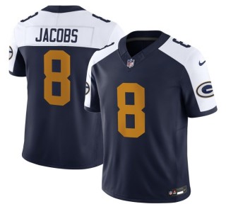 Youth Green Bay Packers #8 Josh Jacobs Navy White The 1923 Classic F.U.S.E. Nike Vapor Limited Stitched NFL Jersey