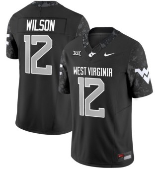 Men's West Virginia Mountaineers #12 Anthony Wilson Jr. Coal Rush 2025 Nike FUSE Limited Stitched Football Jersey Black