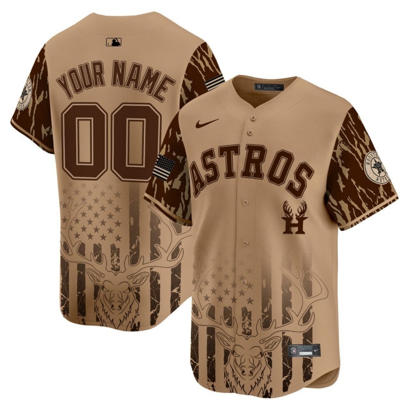 Houston Astros Custom Brown Baseball Printed Nike Jersey