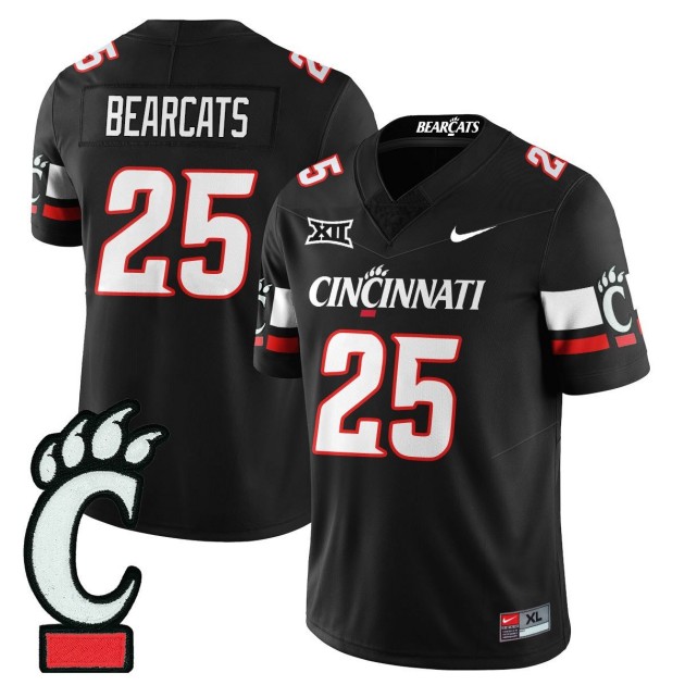 Men's Cincinnati Bearcats #25 Black 2025 F.U.S.E. Limited Uniform Stitched Football Jersey