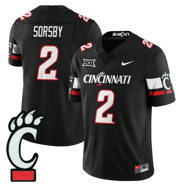 Men's Cincinnati Bearcats #2 Brendan?Sorsby Black 2025 F.U.S.E. Limited Uniform Stitched Football Jersey