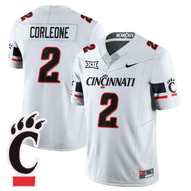 Men's Cincinnati Bearcats #2 Dontay?Corleone White 2025 F.U.S.E. Limited Uniform Stitched Football Jersey