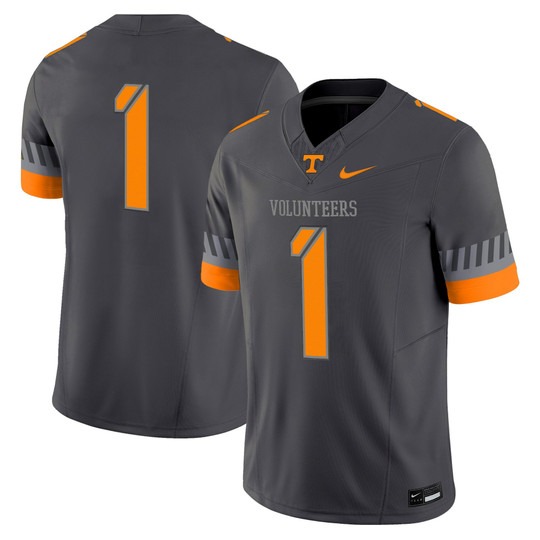 Men's Tennessee Volunteers #1 2025 'Smokey Grey Series' Vapor Limited Stitched Football Jersey