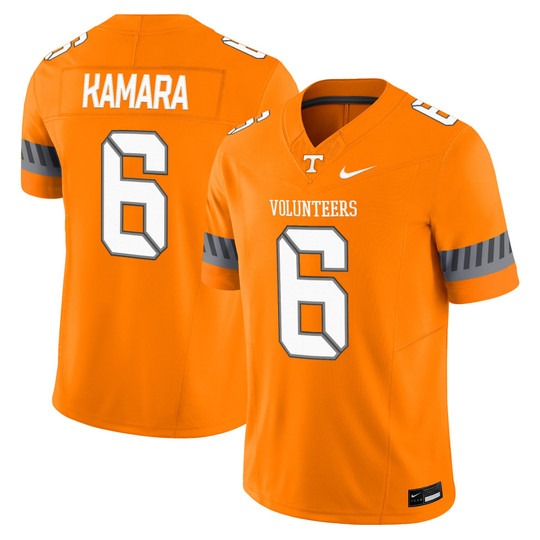 Men's Tennessee Volunteers #6 Alvin Kamara 2025 'Smokey Grey Series' Vapor Limited Stitched Football Jersey Orange