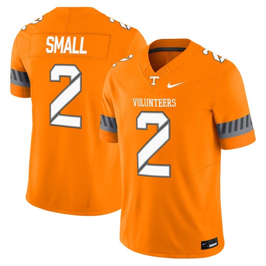 Men's Tennessee Volunteers #2 Jabari Small 2025 'Smokey Grey Series' Vapor Limited Stitched Football Jersey Orange