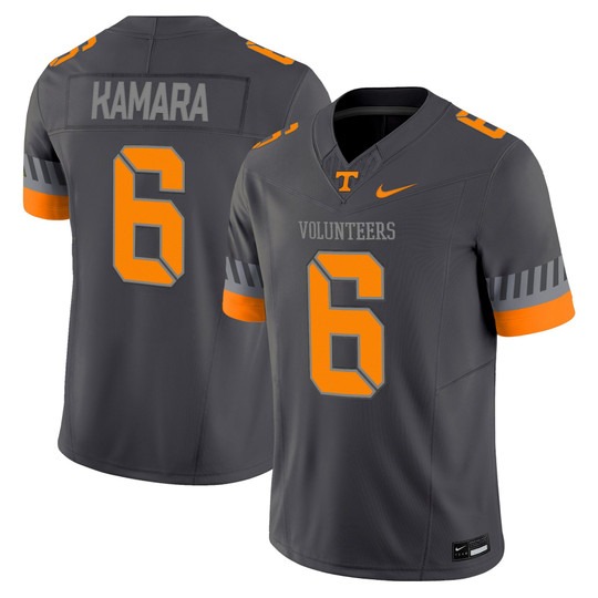 Men's Tennessee Volunteers #6 Alvin Kamara 2025 'Smokey Grey Series' Vapor Limited Stitched Football Jersey