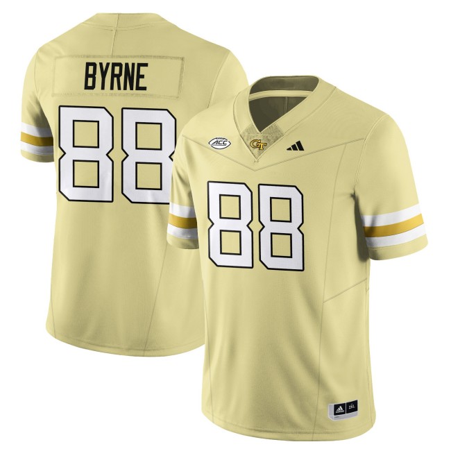 Men's Georgia Tech Yellow Jackets #88 J.T. Byrne Gold 2025 Limited Stitched Football Jersey