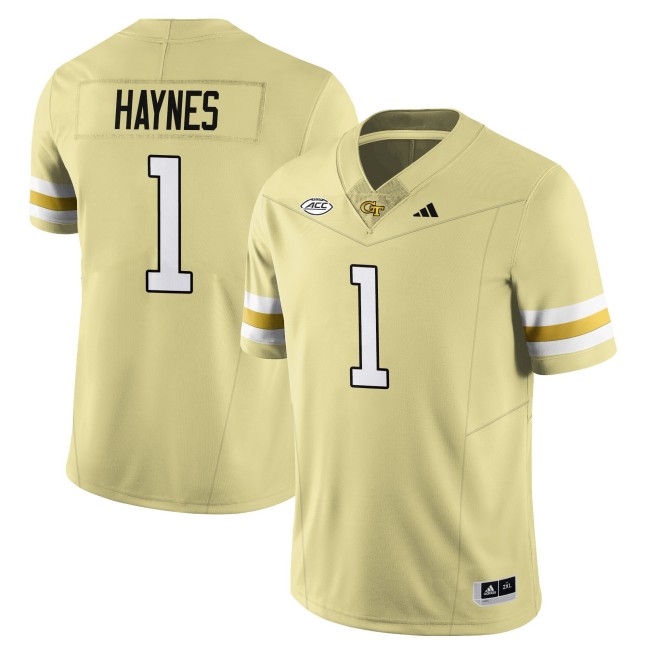 Men's Georgia Tech Yellow Jackets #1 Jamal Haynes Gold 2025 Limited Stitched Football Jersey