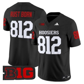 Men's Indiana Hoosiers 812 Rust Born 2025 Vapor Limited Football Jersey - Black