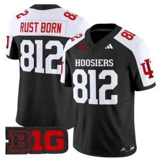 Men's Indiana Hoosiers 812 Rust Born 2025 Vapor Limited Football Jersey - Black Alternate