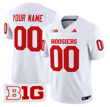 Youth Indiana Hoosiers Custom 2025 Vapor Limited Football Jersey - White
