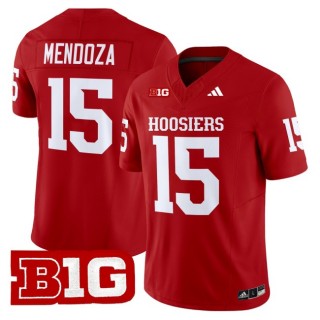 Men's Indiana Hoosiers #15 Fernando Mendoza 2025 Vapor Limited Football Jersey - Crimson