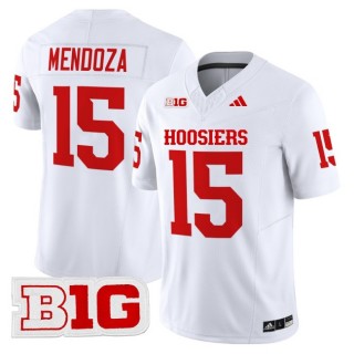 Men's Indiana Hoosiers #15 Fernando Mendoza 2025 Vapor Limited Football Jersey - White