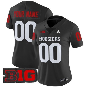 Women's Indiana Hoosiers Custom 2025 Vapor Limited Football Jersey - Black