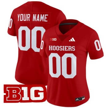 Women's Indiana Hoosiers Custom 2025 Vapor Limited Football Jersey - Crimson