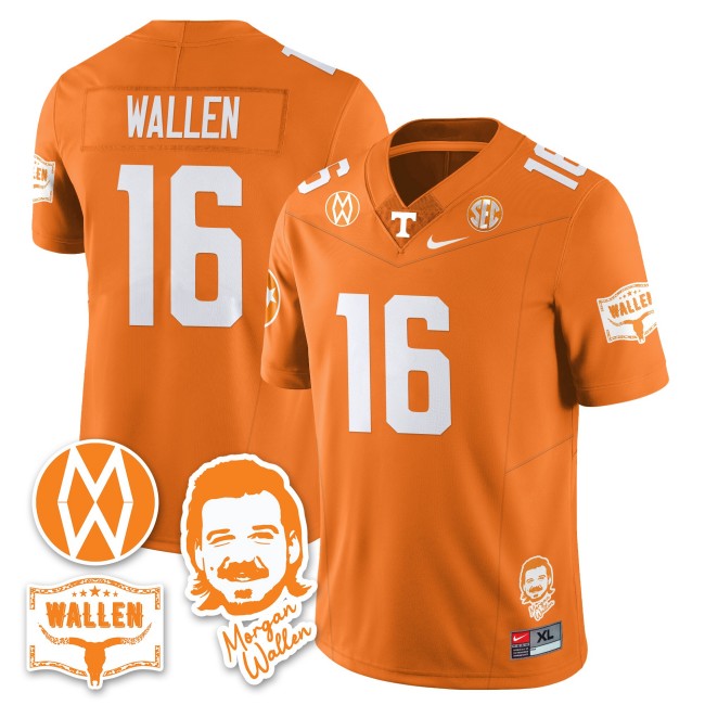 Men's Tennessee Volunteers #16 Morgan Wallen F.U.S.E. 2025 With Patch Nike Limited Stitched Football Jersey - Orange