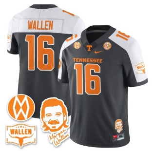 Youth Tennessee Volunteers #16 Morgan Wallen F.U.S.E. 2025 With Patch Nike Limited Stitched Football Jersey - Gray Alternate