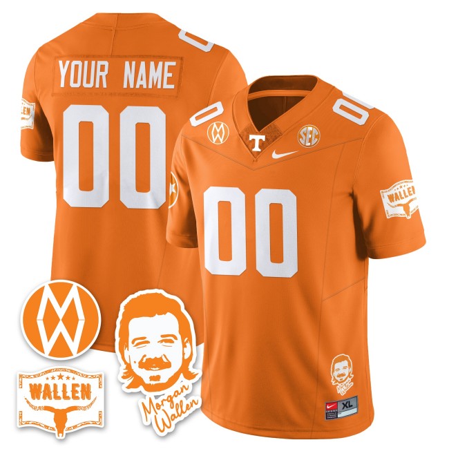 Tennessee Volunteers x Morgan Wallen Custom F.U.S.E. 2025 With Patch Nike Limited Stitched Football Jersey - Orange