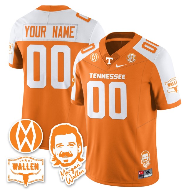 Tennessee Volunteers x Morgan Wallen Custom F.U.S.E. 2025 With Patch Nike Limited Stitched Football Jersey - Orange Alternate
