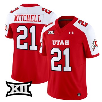 Men's Utah Utes #21 Mike Mitchell 2025 Vapor Limited Stitched Football Jersey - Red Alternate