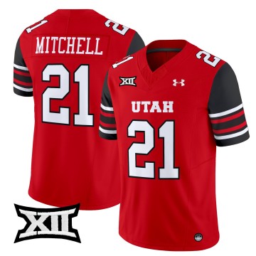 Men's Utah Utes #21 Mike Mitchell 2025 Vapor Limited Stitched Football Jersey - Red