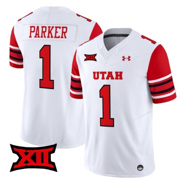 Men's Utah Utes #1 Wayshawn Parker 2025 Vapor Limited Stitched Football Jersey - White