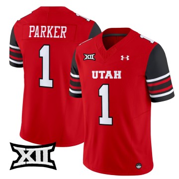 Men's Utah Utes #1 Wayshawn Parker 2025 Vapor Limited Stitched Football Jersey - Red