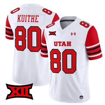 Men's Utah Utes #80 Brant Kuithe 2025 Vapor Limited Stitched Football Jersey - White