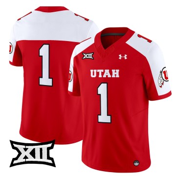 Men's Utah Utes #1 2025 Vapor Limited Stitched Football Jersey - Red Alternate