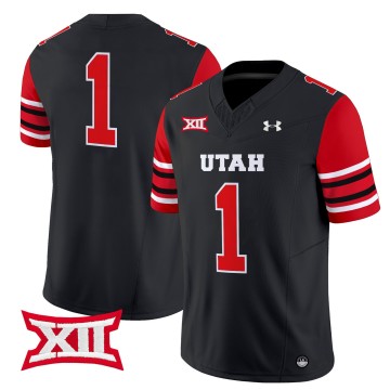 Men's Utah Utes #1 2025 Vapor Limited Stitched Football Jersey - Black