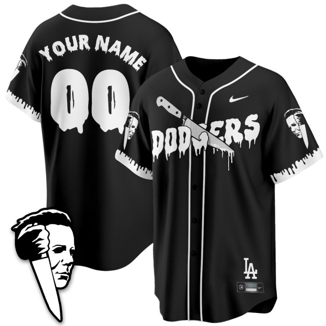 Los Angeles Dodgers 'Michael Myers' Limited Custom Nike Stitched Baseball Jersey - Black