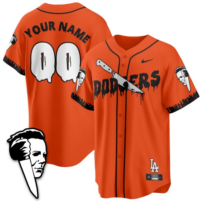 Los Angeles Dodgers 'Michael Myers' Limited Custom Nike Stitched Baseball Jersey - Orange