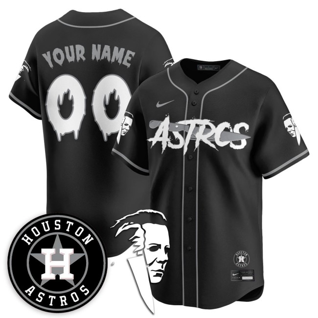 Houston Astros 'Michael Myers' Limited Custom Nike Stitched Baseball Jersey - Black