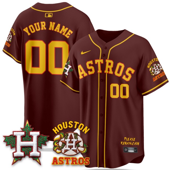 Houston Astros 'Hopadillo' Limited Custom Nike MLB Stitched Baseball Jersey - Crimson